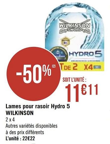Promotions Lames pour rasoir hydro 5 wilkinson - Wilkinson - Valide de 14/09/2020 à 27/09/2020 chez Géant Casino