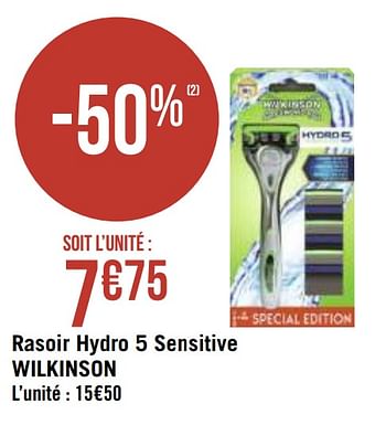 Promoties Rasoir hydro 5 sensitive wilkinson - Wilkinson - Geldig van 14/09/2020 tot 27/09/2020 bij Géant Casino