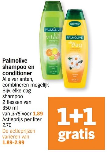 insect Zuinig Beperken Palmolive Palmolive shampoo en conditioner elke dag shampoo - Promotie bij  Albert Heijn