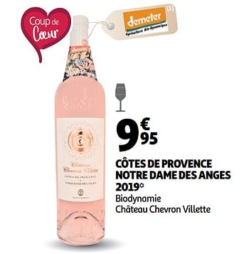 Promotions Côtes de provence notre dame des anges 2019 - Vins rosé - Valide de 22/09/2020 à 06/10/2020 chez Auchan Ronq