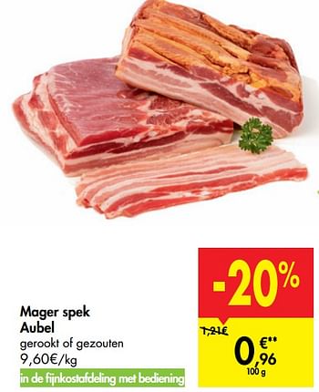 Promoties Mager spek aube - Huismerk - Carrefour  - Geldig van 23/09/2020 tot 28/09/2020 bij Carrefour