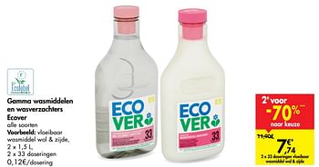 Promoties Gamma wasmiddelen en wasverzachters ecover vloeibaar wasmiddel wol + zijde - Ecover - Geldig van 23/09/2020 tot 28/09/2020 bij Carrefour