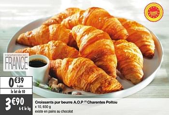 Promoties Croissants pur beurre a.o.p charentes poitou - Huismerk - Migros - Geldig van 22/09/2020 tot 27/09/2020 bij Migros