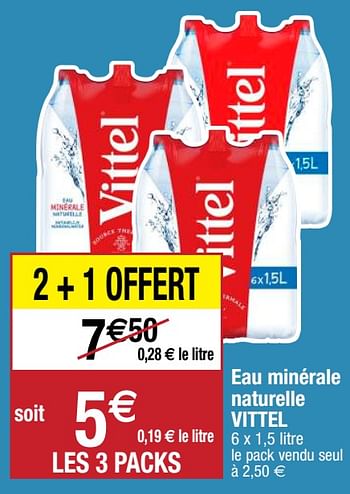 Promoties Eau minérale naturelle vittel - Vittel - Geldig van 22/09/2020 tot 27/09/2020 bij Migros
