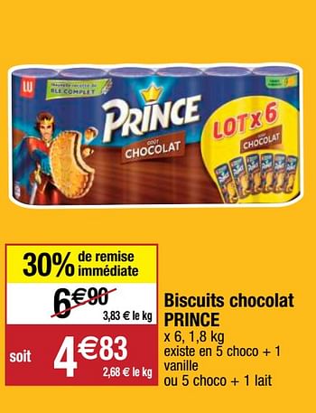 Promoties Biscuits chocolat prince - Lu - Geldig van 22/09/2020 tot 27/09/2020 bij Migros