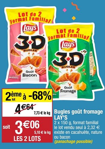 Promoties Bugles goût fromage lay`s - Lay's - Geldig van 22/09/2020 tot 27/09/2020 bij Migros