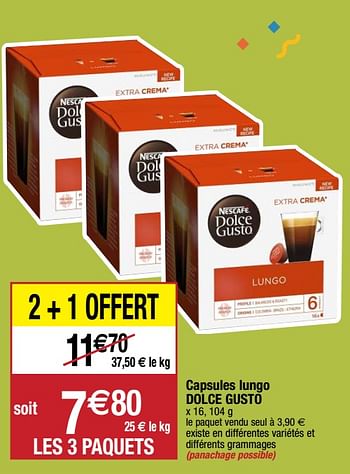 Promoties Capsules lungo dolce gusto - Nescafe - Geldig van 22/09/2020 tot 27/09/2020 bij Migros