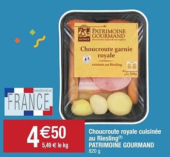 Promoties Choucroute royale cuisinée au riesling patrimoine gourmand - Patrimoine Gourmand - Geldig van 22/09/2020 tot 27/09/2020 bij Migros