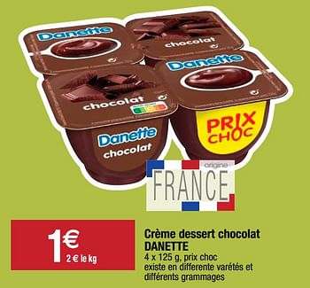 Promotions Crème dessert chocolat danette - Danone - Valide de 22/09/2020 à 27/09/2020 chez Migros