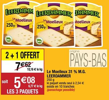 Promoties Le moelleux 31 % m.g. leerdammer - Leerdammer - Geldig van 22/09/2020 tot 27/09/2020 bij Migros