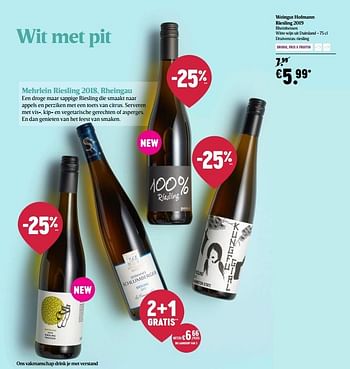Promoties Weingut hofmann riesling 2019 rheinhessen witte wijn uit duitsland - Witte wijnen - Geldig van 24/09/2020 tot 14/10/2020 bij Delhaize