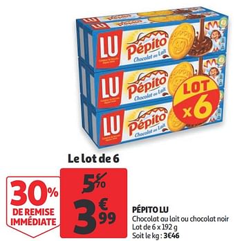 Promoties Pépito lu - Lu - Geldig van 23/09/2020 tot 29/09/2020 bij Auchan