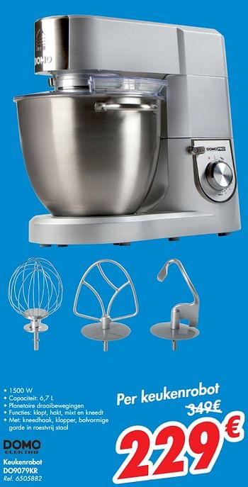 Promoties Domo elektro keukenrobot do9079kr - Domo elektro - Geldig van 23/09/2020 tot 28/09/2020 bij Carrefour