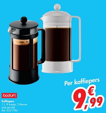 Promoties Koffiepers - Bodum - Geldig van 23/09/2020 tot 28/09/2020 bij Carrefour