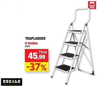 Promoties Trapladder 4 treden - Escalo - Geldig van 23/09/2020 tot 04/10/2020 bij Hubo