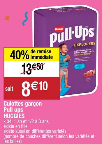 Promoties Culottes garçon pull ups huggies - Huggies - Geldig van 22/09/2020 tot 27/09/2020 bij Migros