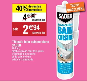 Promoties Mastic bain cuisine blanc sader - Sader - Geldig van 22/09/2020 tot 27/09/2020 bij Migros