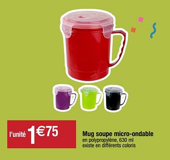 Promoties Mug soupe micro-ondable - Huismerk - Migros - Geldig van 22/09/2020 tot 27/09/2020 bij Migros