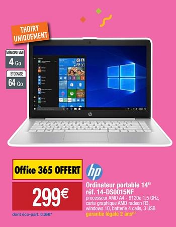 Promotions Hp ordinateur portable 14`` 14-ds0015nf - HP - Valide de 22/09/2020 à 27/09/2020 chez Migros