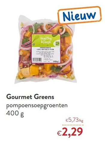 Promoties Gourmet greens pompoensoepgroenten - Gourmet Greens - Geldig van 23/09/2020 tot 06/10/2020 bij OKay