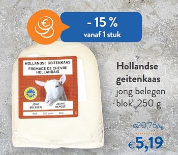 Promoties Hollandse geitenkaas jong belegen blok - Huismerk - Okay  - Geldig van 23/09/2020 tot 06/10/2020 bij OKay