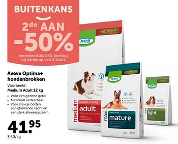 Promoties Aveve optima+ hondenbrokken - Huismerk - Aveve - Geldig van 23/09/2020 tot 06/10/2020 bij Aveve