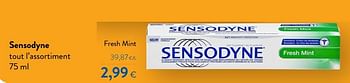Promoties Sensodyne fresh mint - Sensodyne - Geldig van 23/09/2020 tot 06/10/2020 bij OKay
