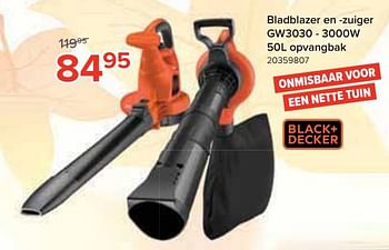 Promoties Black + decker tuinruimer gw3030-qs - 3000w - Black & Decker - Geldig van 25/09/2020 tot 18/10/2020 bij Euro Shop