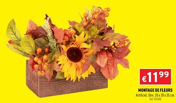Promotions Montage de fleurs - Produit maison - Trafic  - Valide de 23/09/2020 à 27/09/2020 chez Trafic