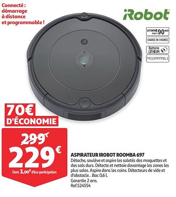 iRobot Aspirateur irobot roomba 697 - En promotion chez Auchan Ronq