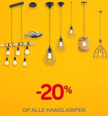 Promoties -20% op alle hanglampen - Huismerk - Brico - Geldig van 30/09/2020 tot 12/10/2020 bij Brico
