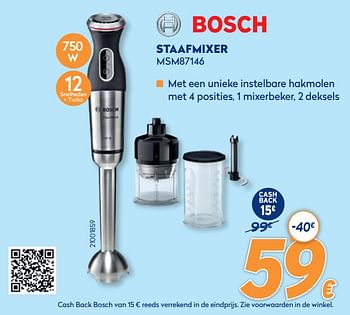 Promoties Bosch staafmixer msm87146 - Bosch - Geldig van 28/09/2020 tot 31/10/2020 bij Krefel