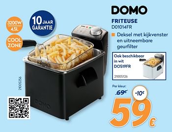 Promoties Domo elektro friteuse d01014fr - Domo elektro - Geldig van 28/09/2020 tot 31/10/2020 bij Krefel