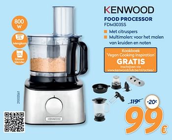 Promotions Kenwood food processor fdm303ss - Kenwood - Valide de 28/09/2020 à 31/10/2020 chez Krefel