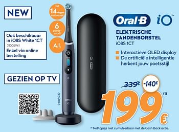 Promotions Oral-b elektrische tandenborstel io8s 1ct - Oral-B - Valide de 28/09/2020 à 31/10/2020 chez Krefel