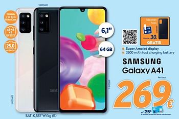 Promotions Samsung galaxy a41 - Samsung - Valide de 28/09/2020 à 31/10/2020 chez Krefel