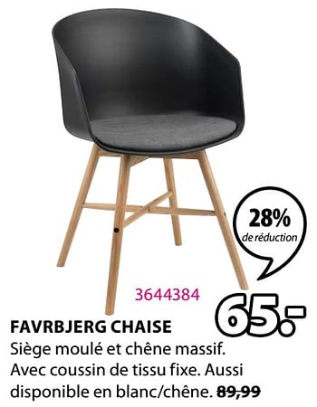Promotions Favrbjerg chaise - Produit Maison - Jysk - Valide de 21/09/2020 à 04/10/2020 chez Jysk