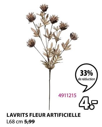 Promoties Lavrits fleur artificielle - Huismerk - Jysk - Geldig van 21/09/2020 tot 04/10/2020 bij Jysk