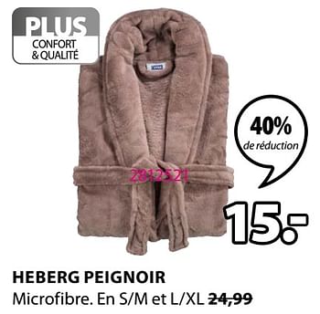 Promoties Heberg peignoir - Huismerk - Jysk - Geldig van 21/09/2020 tot 04/10/2020 bij Jysk