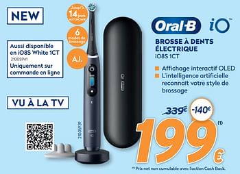 Promotions Oral-b brosse à dents électrique io8s 1ct - Oral-B - Valide de 28/09/2020 à 31/10/2020 chez Krefel