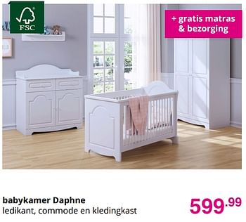 Promotions Babykamer daphne - Produit Maison - Baby & Tiener Megastore - Valide de 27/09/2020 à 02/10/2020 chez Baby & Tiener Megastore