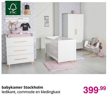 Promotions Babykamer stockholm - Produit Maison - Baby & Tiener Megastore - Valide de 27/09/2020 à 02/10/2020 chez Baby & Tiener Megastore
