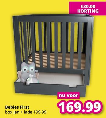 Promoties Bebies first box jan + lade - bebiesfirst - Geldig van 27/09/2020 tot 02/10/2020 bij Baby & Tiener Megastore