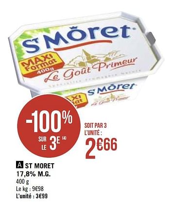 Promotions St moret - St Môret  - Valide de 21/09/2020 à 04/10/2020 chez Géant Casino