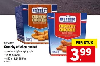 En Lidl - bucket Crunchy promotion chicken Mcennedy chez