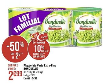 Promotions Flageolets verts extra-fins bonduelle - Bonduelle - Valide de 21/09/2020 à 04/10/2020 chez Géant Casino