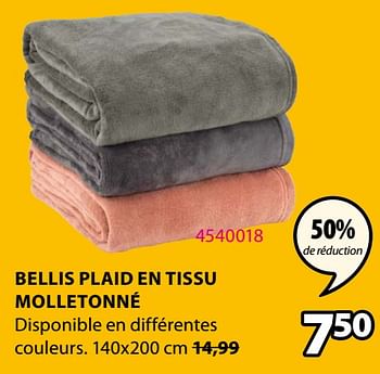 Promotions Bellis plaid en tissu molletonné - Produit Maison - Jysk - Valide de 21/09/2020 à 04/10/2020 chez Jysk