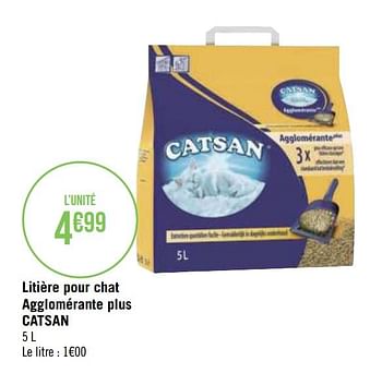 Promoties Litière pour chat agglomérante plus catsan - Catsan - Geldig van 21/09/2020 tot 04/10/2020 bij Géant Casino