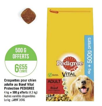 Promotions Croquettes pour chien adulte au boeuf vital protection pedigree - Pedigree - Valide de 21/09/2020 à 04/10/2020 chez Géant Casino