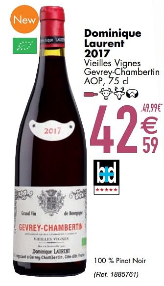 Promoties Dominique laurent 2017 vieilles vignes gevrey-chambertin - Rode wijnen - Geldig van 29/09/2020 tot 26/10/2020 bij Cora